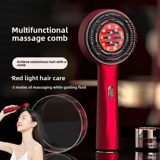 Smart Scalp Massager for Hair Growth: Red Light + Liquid-Guiding